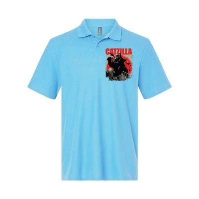 Catzilla Funny Cat Lover Kitten Kitty Short Sleeve Small Softstyle Adult Sport Polo