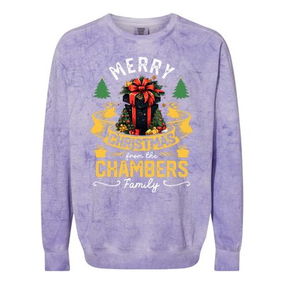 Chambers Family Christmas Costume Group Matching Xmas Party  Colorblast Crewneck Sweatshirt