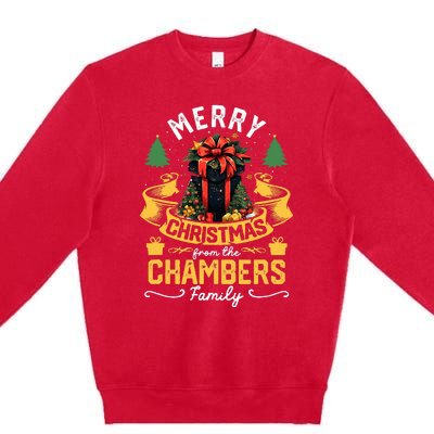 Chambers Family Christmas Costume Group Matching Xmas Party  Premium Crewneck Sweatshirt