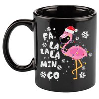Christmas Flamingo Christmas Light Santa Hat Xmas 11oz C Handle Ceramic Mug