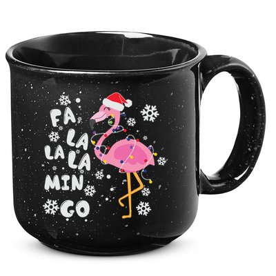 Christmas Flamingo Christmas Light Santa Hat Xmas 15oz Campfire Ceramic Mug
