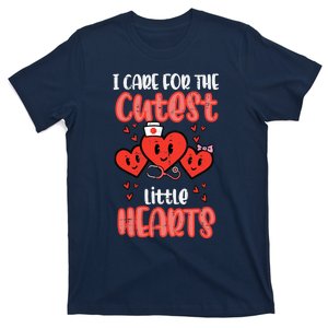 Care For Cutest Little Hearts Nurse Valentines Day Nursing T-Shirt