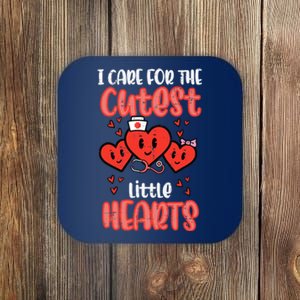 Care For Cutest Little Hearts Nurse Valentines Day Nursing Coaster