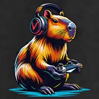 Capybara Funny Capybara Rodent & Video Games Lover Garment-Dyed Fleece Hoodie
