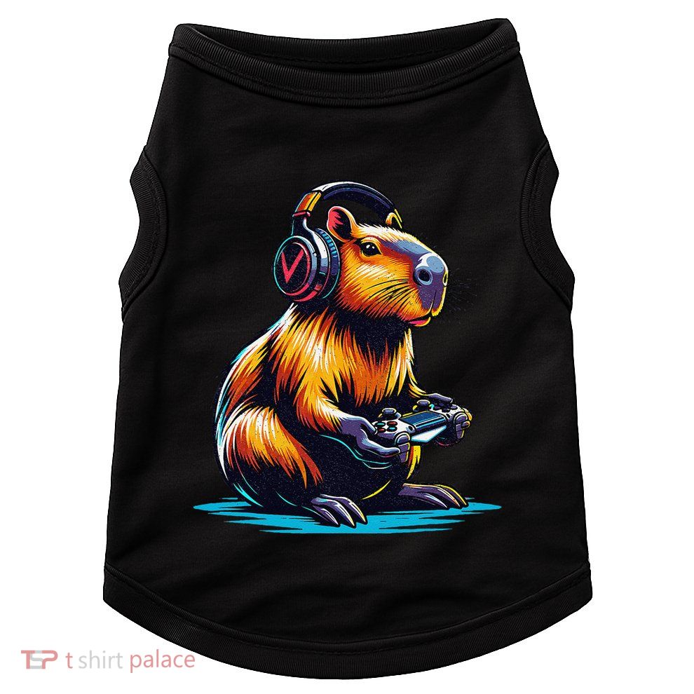 Capybara Funny Capybara Rodent & Video Games Lover Doggie Tank