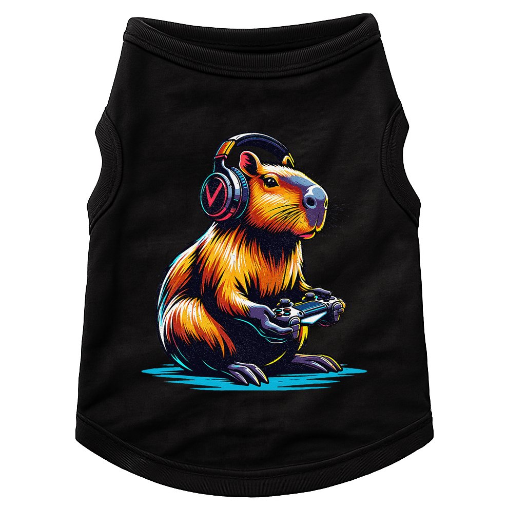 Capybara Funny Capybara Rodent & Video Games Lover Doggie Tank