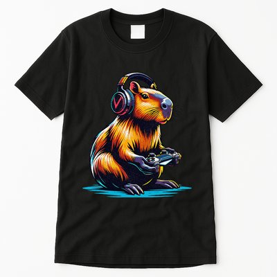 Capybara Funny Capybara Rodent & Video Games Lover Tall T-Shirt