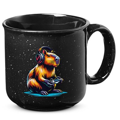 Capybara Funny Capybara Rodent & Video Games Lover 15oz Campfire Ceramic Mug