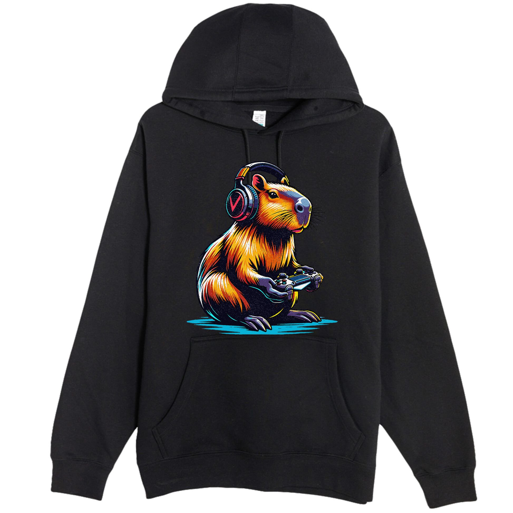 Capybara Funny Capybara Rodent & Video Games Lover Premium Pullover Hoodie