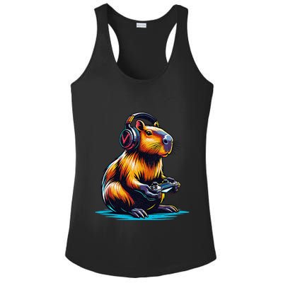 Capybara Funny Capybara Rodent & Video Games Lover Ladies PosiCharge Competitor Racerback Tank