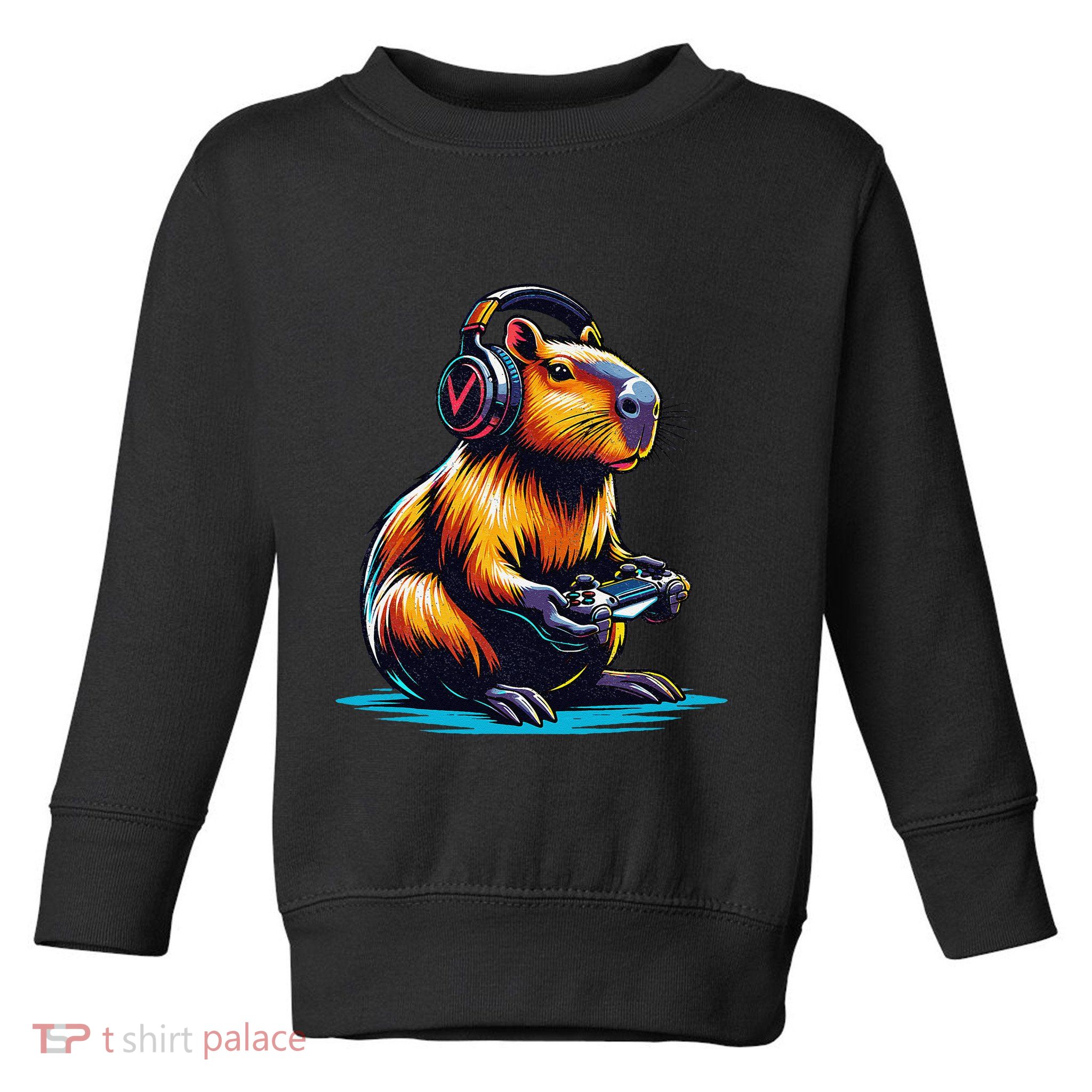 Capybara Funny Capybara Rodent & Video Games Lover Toddler Sweatshirt