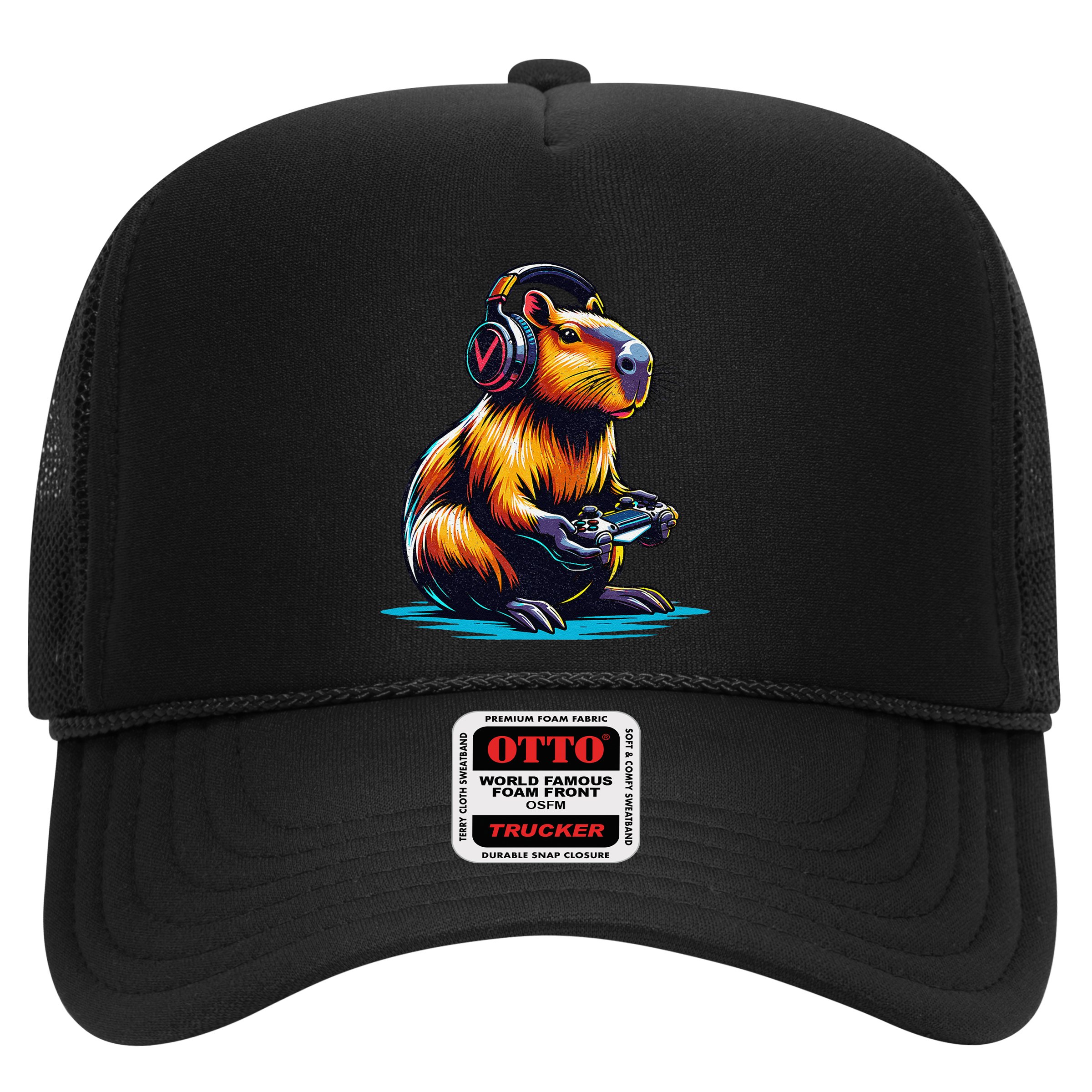 Capybara Funny Capybara Rodent & Video Games Lover Hat
