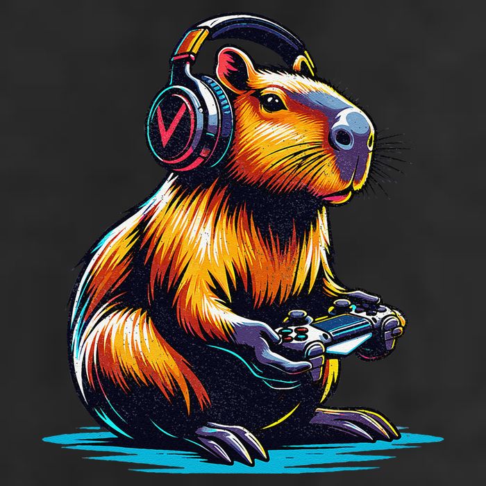 Capybara Funny Capybara Rodent & Video Games Lover Hat