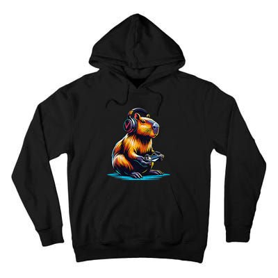 Capybara Funny Capybara Rodent & Video Games Lover Tall Hoodie