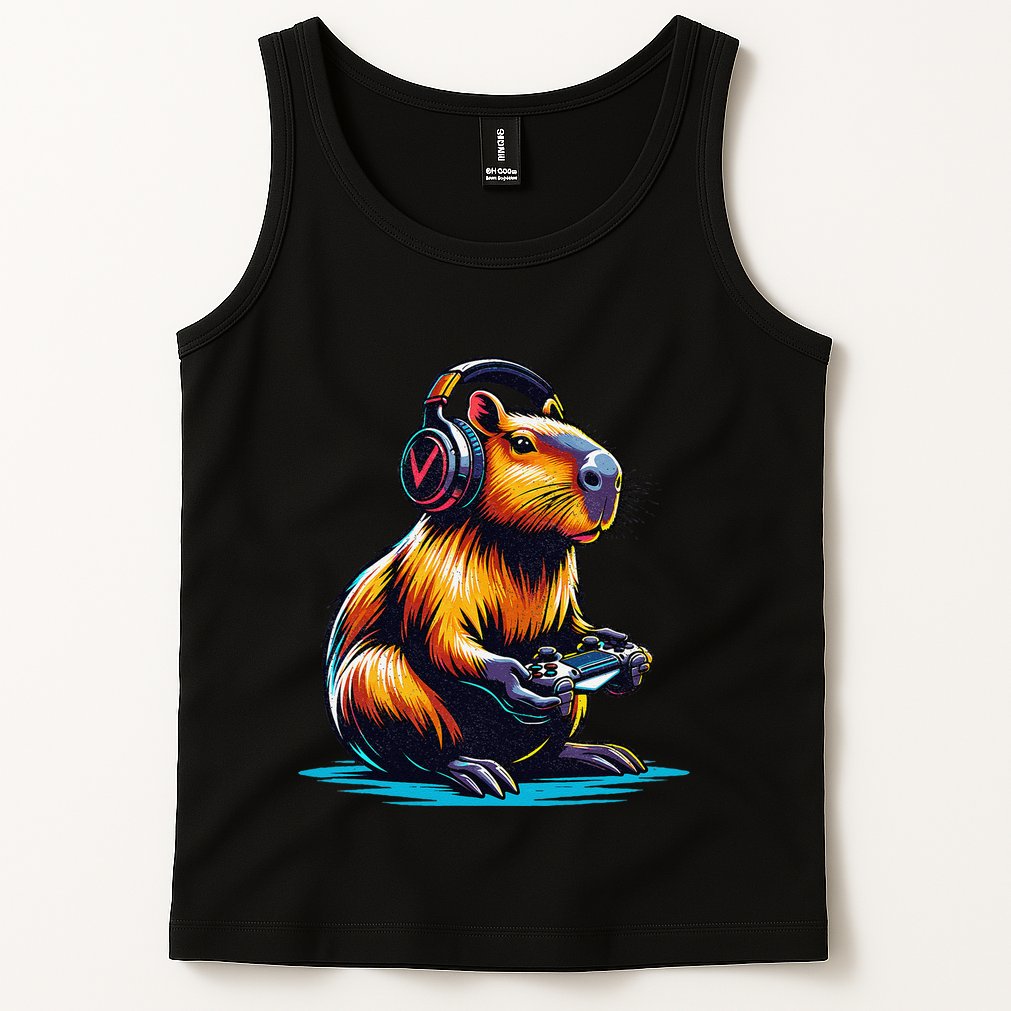 Capybara Funny Capybara Rodent & Video Games Lover Tank Top