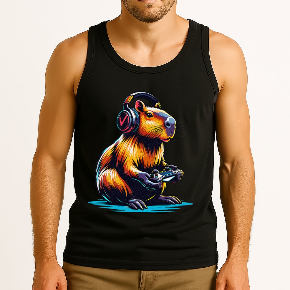 Capybara Funny Capybara Rodent & Video Games Lover Tank Top