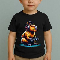 Capybara Funny Capybara Rodent & Video Games Lover Toddler T-Shirt