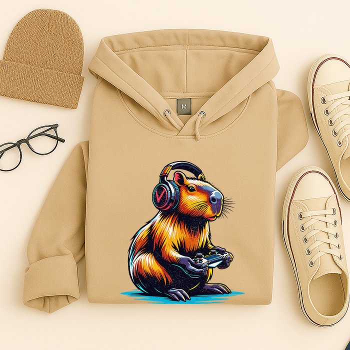 Capybara Funny Capybara Rodent & Video Games Lover Hoodie