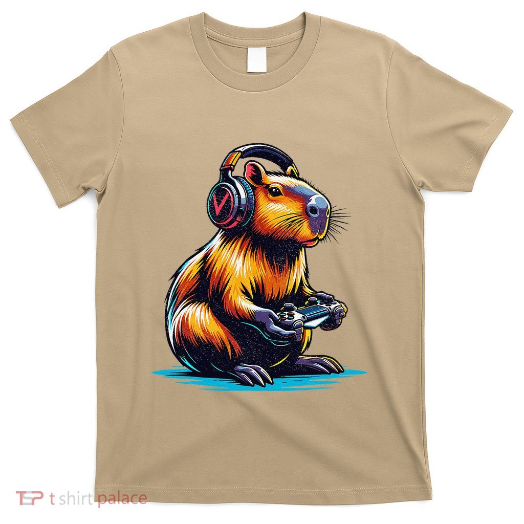 Capybara Funny Capybara Rodent & Video Games Lover T-Shirt