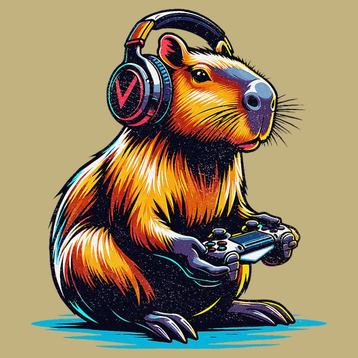 Capybara Funny Capybara Rodent & Video Games Lover Tall Long Sleeve T-Shirt