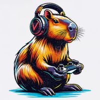 Capybara Funny Capybara Rodent & Video Games Lover Garment-Dyed Sweatshirt