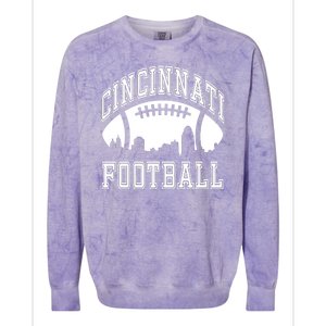 Cincinnati Football City Skyline Colorblast Crewneck Sweatshirt