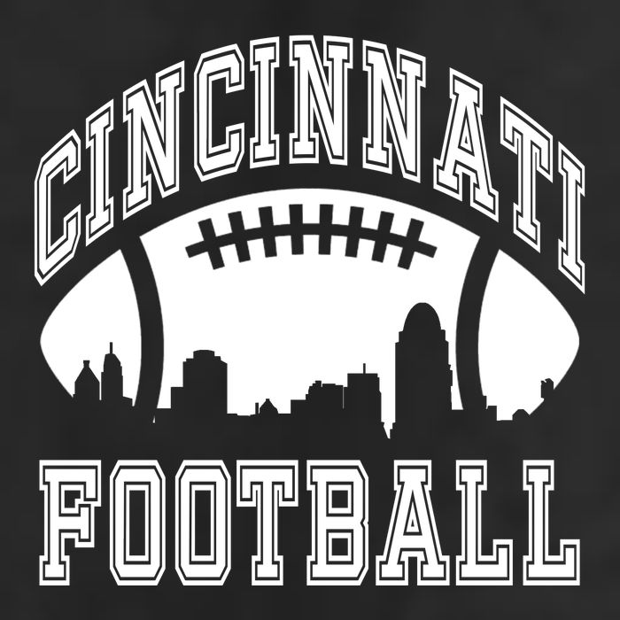 Cincinnati Football City Skyline 7 Panel Mesh Trucker Snapback Hat