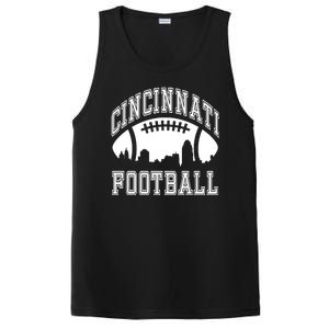 Cincinnati Football City Skyline PosiCharge Competitor Tank