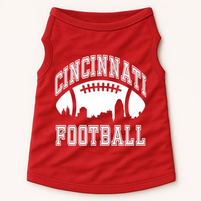 Cincinnati Football City Skyline Doggie Tank