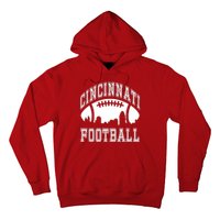 Cincinnati Football City Skyline Hoodie