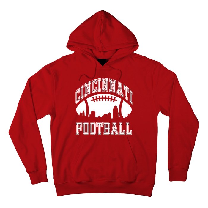 Cincinnati Football City Skyline Hoodie