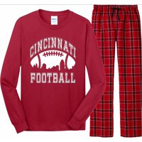 Cincinnati Football City Skyline Long Sleeve Pajama Set