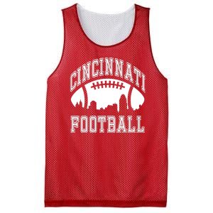 Cincinnati Football City Skyline Mesh Reversible Basketball Jersey Tank