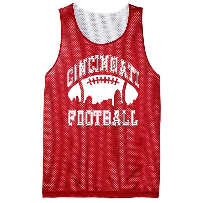 Cincinnati Football City Skyline Mesh Reversible Basketball Jersey Tank