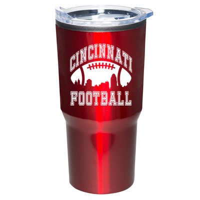 Cincinnati Football City Skyline Tumbler
