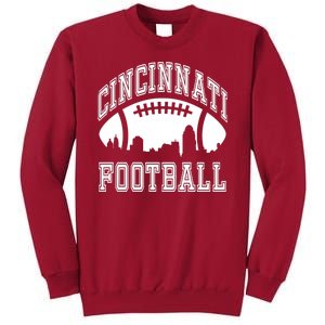 Cincinnati Football City Skyline Tall Sweatshirt