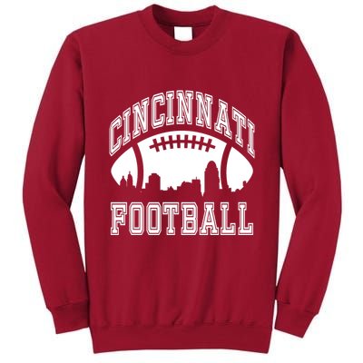 Cincinnati Football City Skyline Tall Sweatshirt