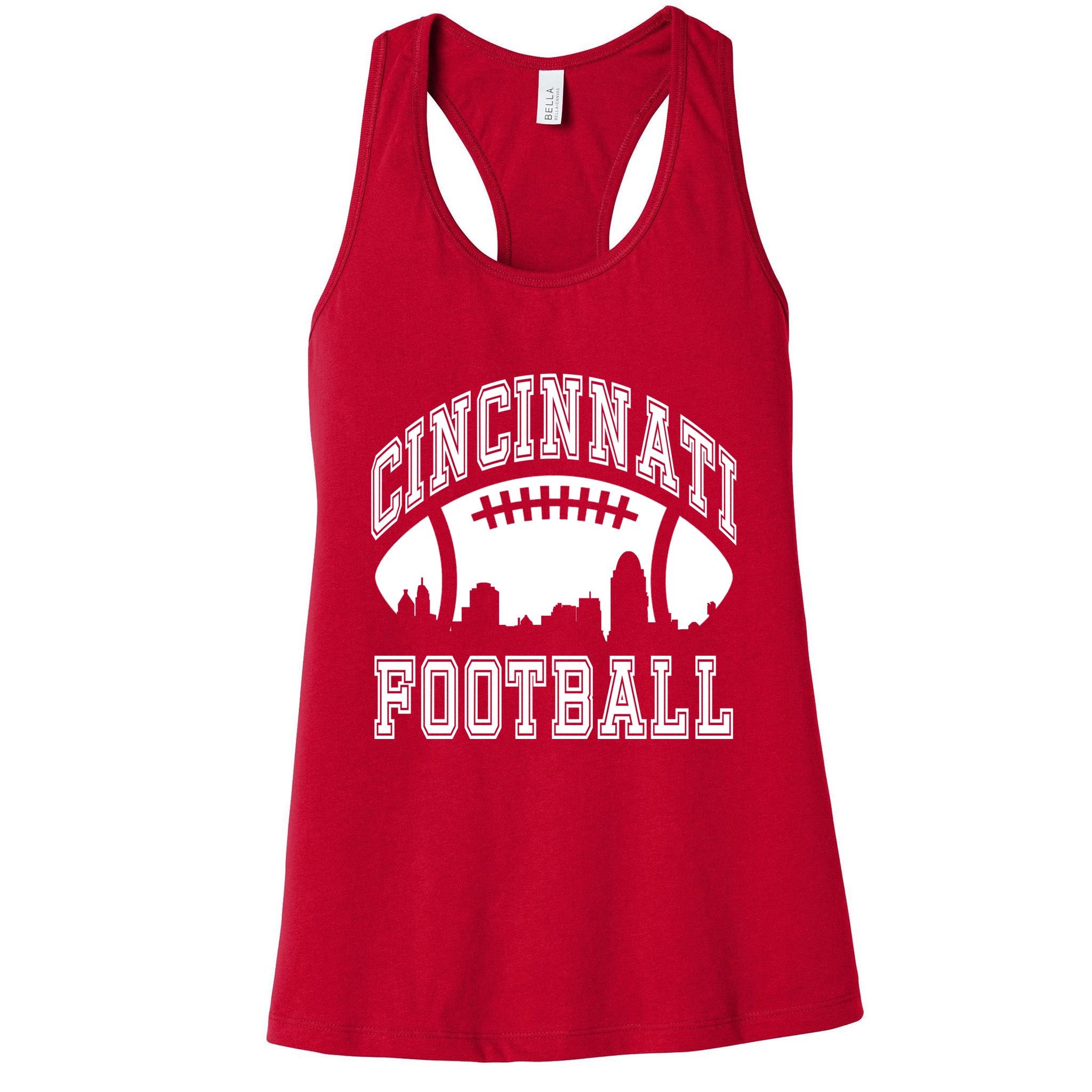 Cincinnati Football City Skyline Womens Tank Top