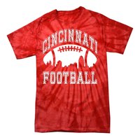 Cincinnati Football City Skyline Tie-Dye T-Shirt