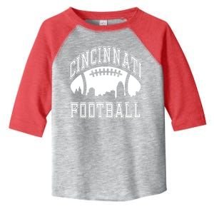 Cincinnati Football City Skyline Toddler Fine Jersey T-Shirt