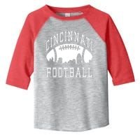 Cincinnati Football City Skyline Toddler Fine Jersey T-Shirt