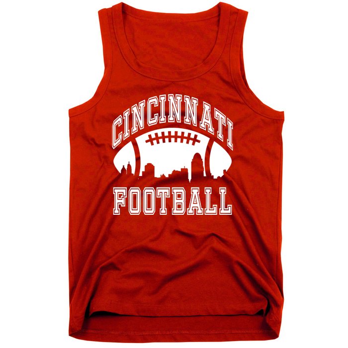 Cincinnati Football City Skyline Tank Top