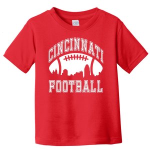 Cincinnati Football City Skyline Toddler T-Shirt