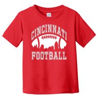 Cincinnati Football City Skyline Toddler T-Shirt