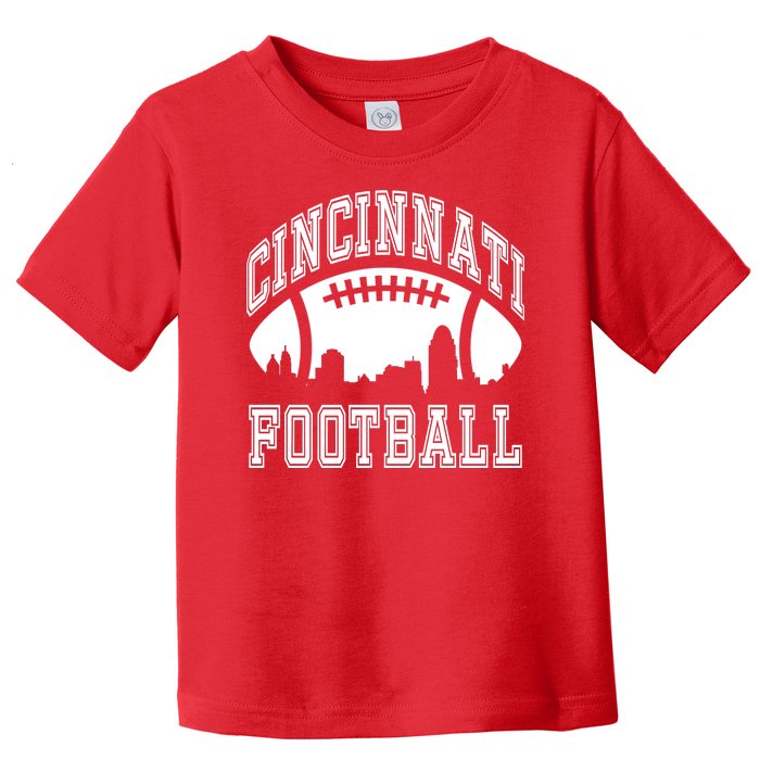 Cincinnati Football City Skyline Toddler T-Shirt