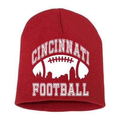 Cincinnati Football City Skyline Short Acrylic Beanie