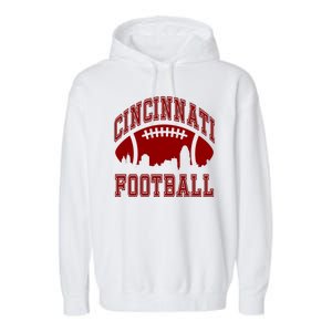 Cincinnati Football City Skyline Garment-Dyed Fleece Hoodie