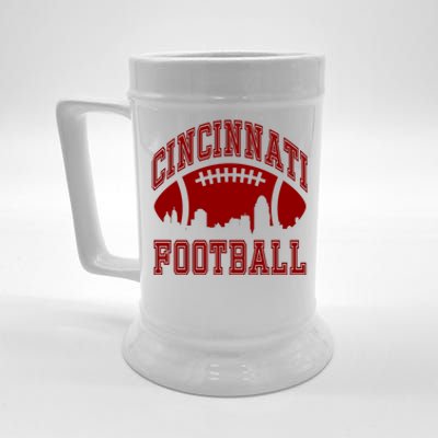 Cincinnati Football City Skyline Beer Stein