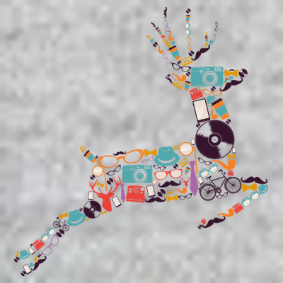 Cool Festive Christmas Gifts Pattern Reindeer T-Shirt