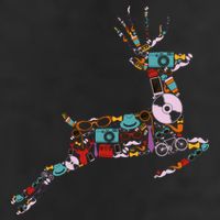 Cool Festive Christmas Gifts Pattern Reindeer Golf Towel